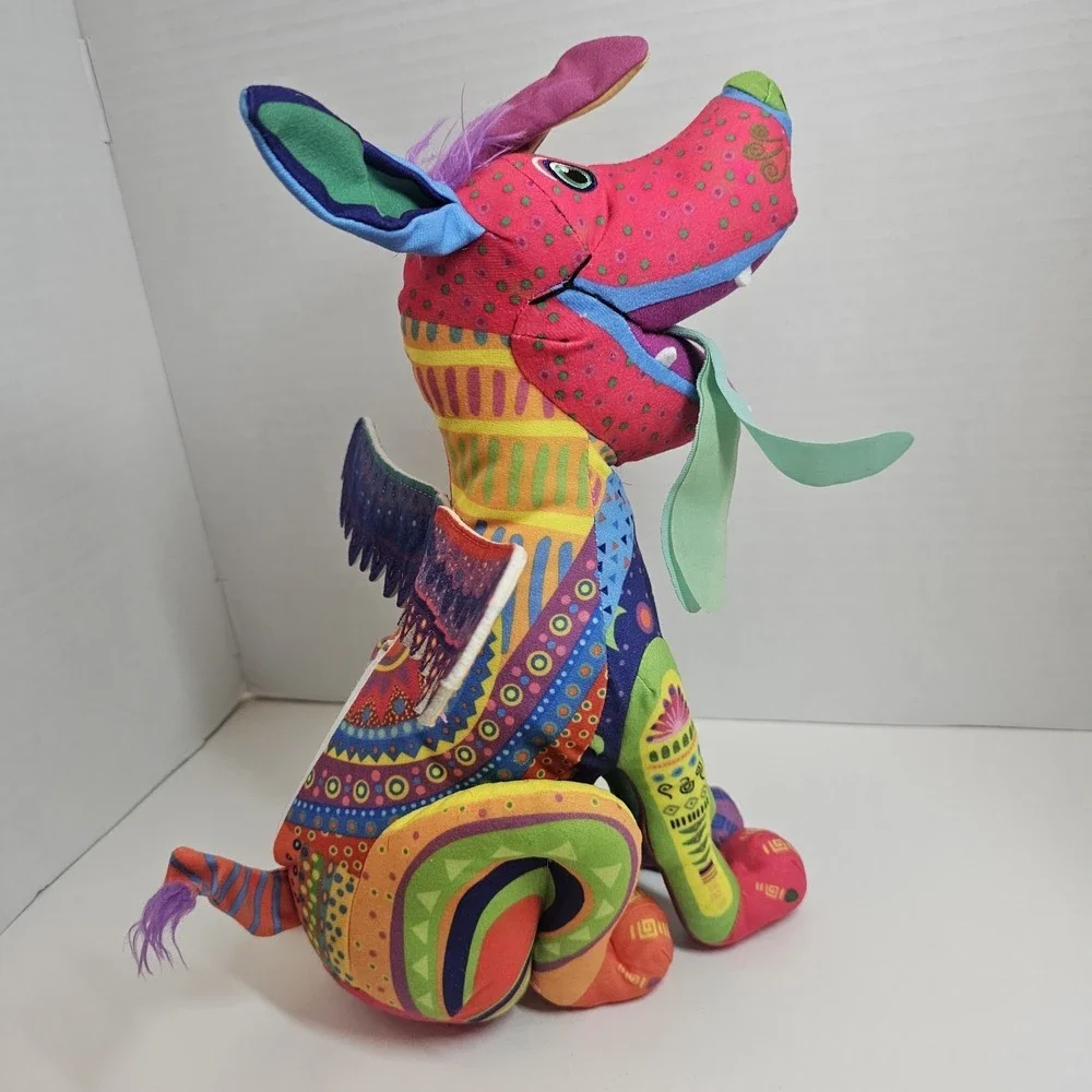 Disney Pixar‎ COCO  Dante Alebrije Rainbow Dog Plush Works Barks Talking
